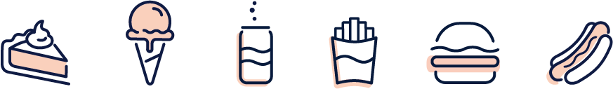 Icons Ungesunde Ernährung